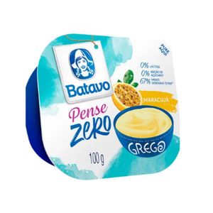 Iogurte Grego Maracujá Sem Adição de Açúcar Batavo Pense Zero  100g
