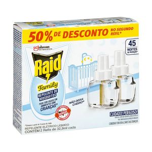 Repelente Elétrico Family Raid com 2  Refis