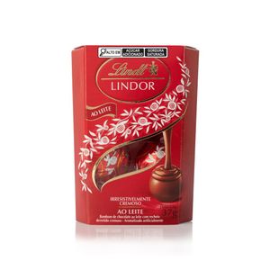 Caixa de Bombons Chocolate ao Leite Lindt Lindor 37g Com 3 unidades