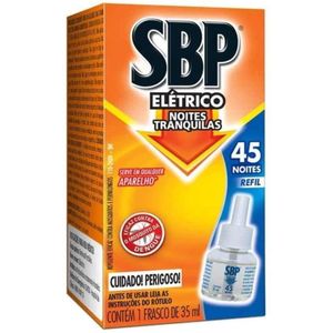 SBP Repelente Elétrico Líquido 45 noites Refil 1 unidade 35ml