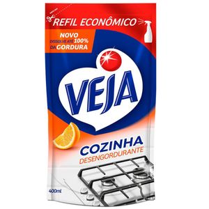 Limpador Desengordurante Laranja Veja Cozinha 400ml Refil Econômico