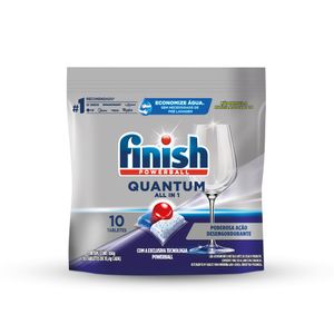 Detergente para Lava Louças em tabletes Finish Quantum All in 1 104g com 10 unidades