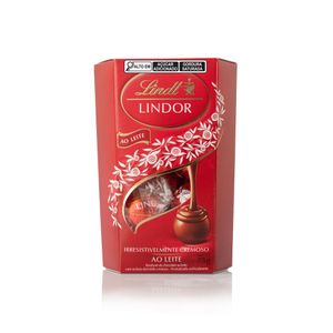 Caixa de Bombons Chocolate ao Leite Lindt Lindor 75g Com 6 unidades