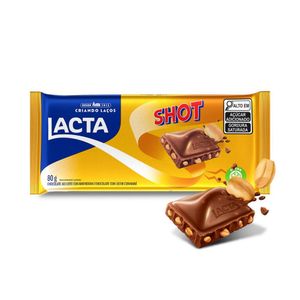 Chocolate ao Leite com Amendoim Shot Lacta 80g
