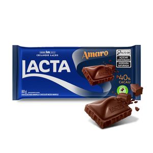 Chocolate Meio Amargo 40% Cacau Amaro 80g