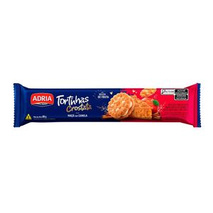 Biscoito Recheio Chocolate Branco e Geleia de Maçã com Canela Adria Tortinhas Crostata 80g