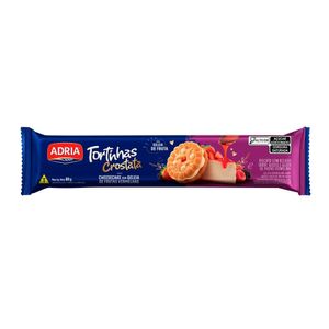 Biscoito Recheio Cheesecake com Geleia de Frutas Vermelhas Adria Tortinhas Crostata 80g