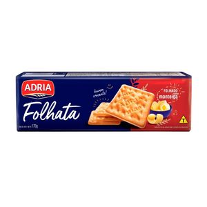 Biscoito Cream Cracker Folhado Manteiga Adria Folhata 170g
