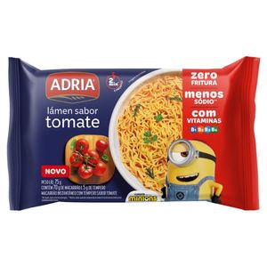Macarrão Instantâneo Lámen Tomate Minions Adria 75g