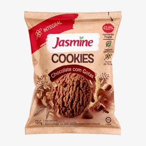 Biscoito Cookie com Gotas de Chocolate Vegano Integral Chocolate Jasmine 120g