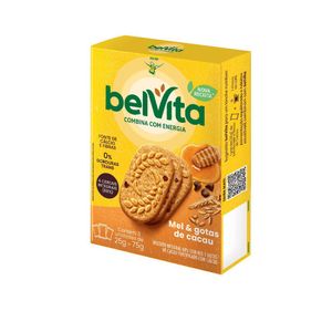 Biscoito Mel e Cacau BelVita 75g com 3 Unidades de 25g