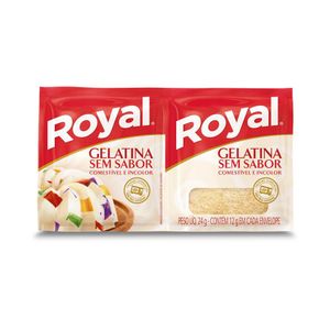 Gelatina em Pó sem Sabor Incolor Royal 24g