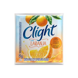 Refresco em Pó Laranja Sem Açúcar Clight 8g