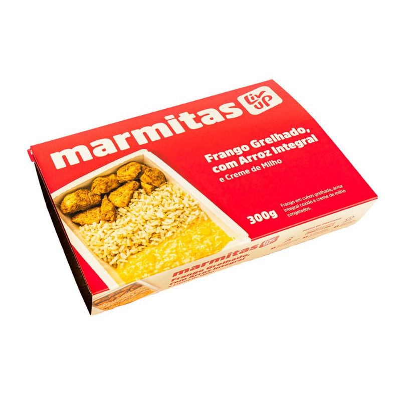 280760-Marmita-Frango-Grelhado-Arroz-Integral-e-Creme-de-Milho-Liv-Up-300g