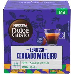 Cápsula de Café Espresso Cerrado Mineiro Nescafé+Dolce Gusto 60g com 10 Unidades