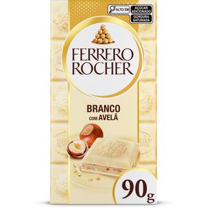 Chocolate Tablete Branco com Avelã Ferrero Rocher 90g