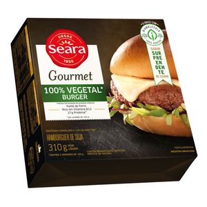 Hambúrguer 100% Vegetal burger Seara Gourmet 310g