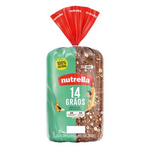 Pão de Forma Integral 14 Grãos Nutrella 450g