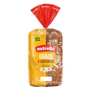 Pão de Forma Integral Grãos e Castanhas Nutrella 450g
