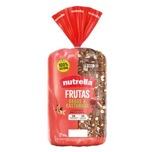 Pão de Forma Frutas, Grãos e Castanhas Nutrella 550g