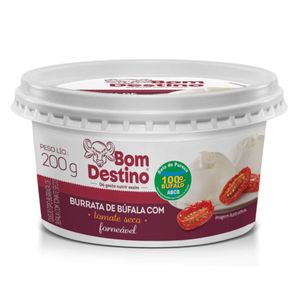 Queijo Burrata de Búfala Tomate Seco Bom Destino 200g