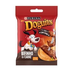 Petisco para Cães Adultos e Filhotes Bifinho de Carne Doguitos 65g