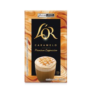 Café Solúvel Cappuccino Premium Caramelo L'or 162,4g com 8 Sachês