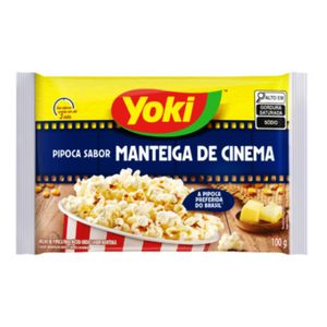 Milho de Pipoca Para Microondas Manteiga de Cinema Yoki 100g