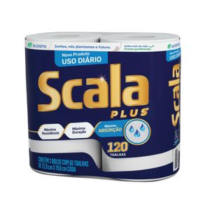 Toalha de Papel Scala Plus 120 Folhas com 2 Unidades
