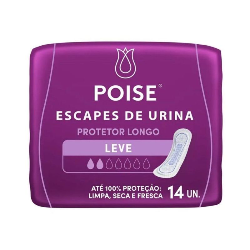 280995Protetor-Diario-Sem-Abas-Poise-Longo-com-14-Unidades