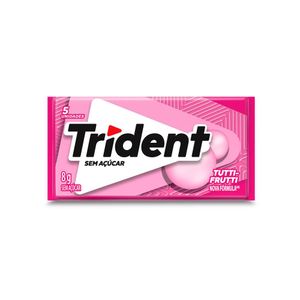 Chiclete Tutti-Frutti Sem Açúcar Trident 8g com 5 Unidades