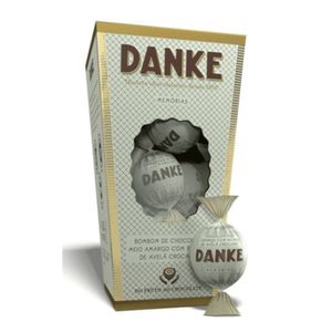 Bombom Chocolate Meio Amargo Recheado com Avelã Danke 72g
