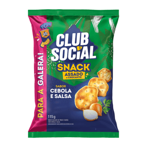 Snack Assado e Crocante Cebola e Salsa Club Social 115g