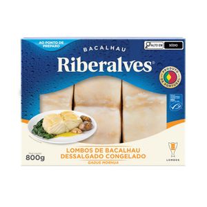 Lombos de Bacalhau Dessalgado Congelado Riberalves 800g