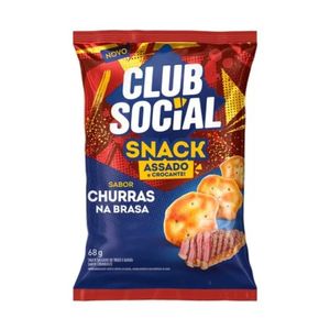Snack Assado e Crocante Churras na Brasa Club Social 68g
