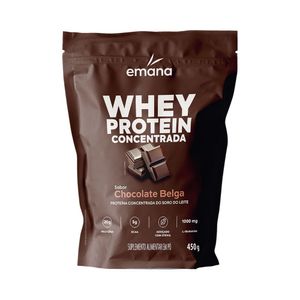 Whey Protein Concentrada Chocolate Belga Emana 450g