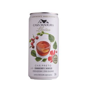 Chá Preto de Cranberry e Hibisco Sem Açúcar Casa Madeira 269ml