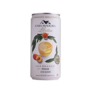 Chá Branco de Pêssego Sem Açúcar Casa Madeira Lata 269ml