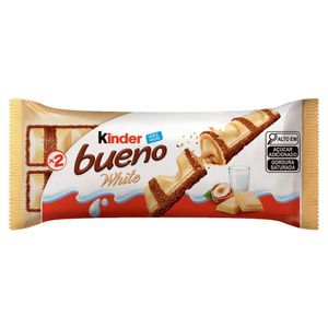 Kinder Bueno White Chocolate Branco wafer 1 pacote com 2 unidades 43g