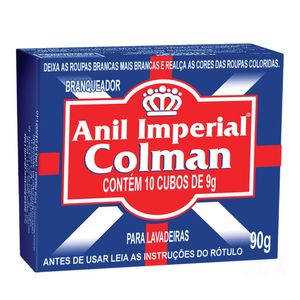 Branqueador Anil Imperial Colman 90g com 10 cubos de 9g
