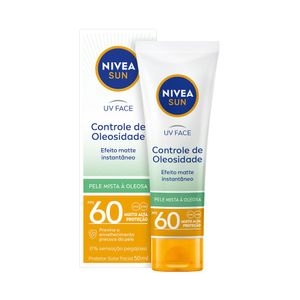 Nivea Sun Protetor Solar FPS 60 Facial Beauty Expert Controle de Oleosidade 50g
