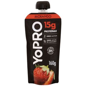 Iogurte 15g de proteínas Morango Zero Lactose Danone YoPro 160g