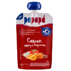 Papinha Orgânica de Carne, Arroz e Legumes Papapá 120g