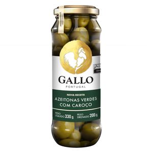 Azeitonas Verdes com Caroço Gallo 200g