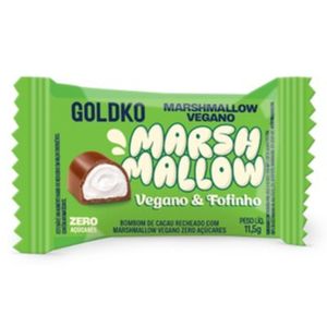 Bombom Vegano Chocolate e Marshmallow Sem Açúcar Goldko 11,5g
