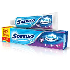 Creme Dental Tripla Limpeza Completa Sorriso 120g