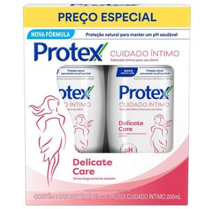 Sabonete Líquido Íntimo Delicate Care Protex 200ml com 2 Unidades