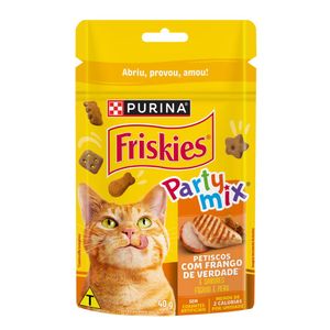 Petisco para Gatos de Frango e Fígado Friskies Purina Party Mix 40g