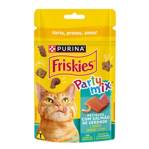 Petisco para Gatos de Salmão Party Mix Friskies 40g