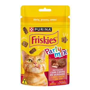 Purina Friskies® Party Mix® Petiscos Para Gatos Carne 40g